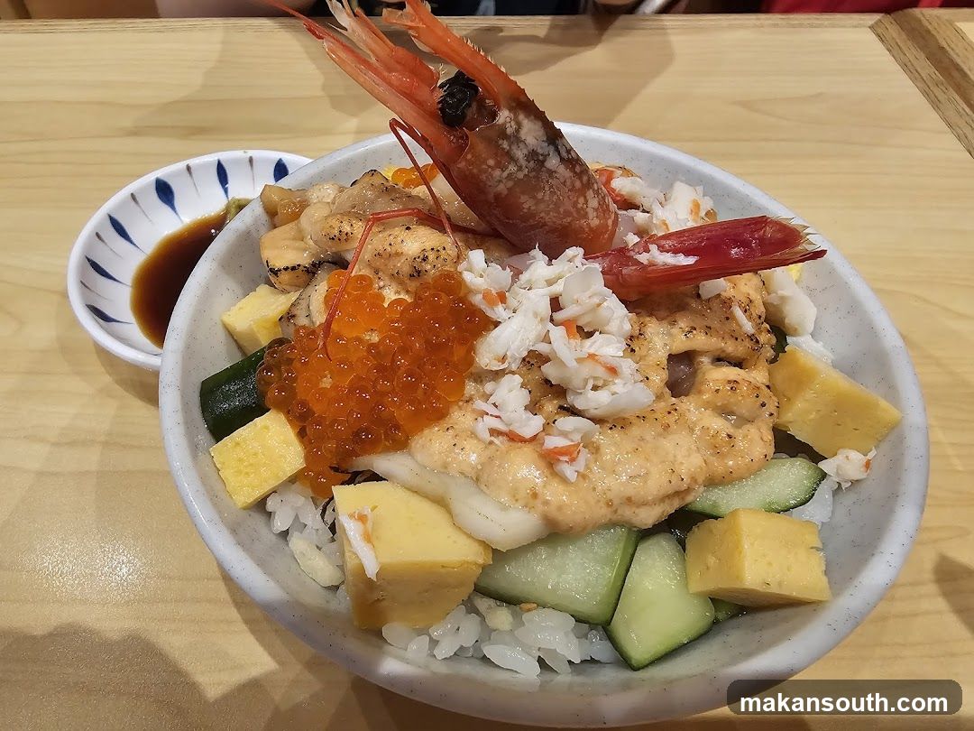 Seafood Rice Bowl with Toppings