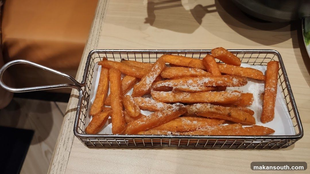 Sweet Potato Fries in Wire Basket