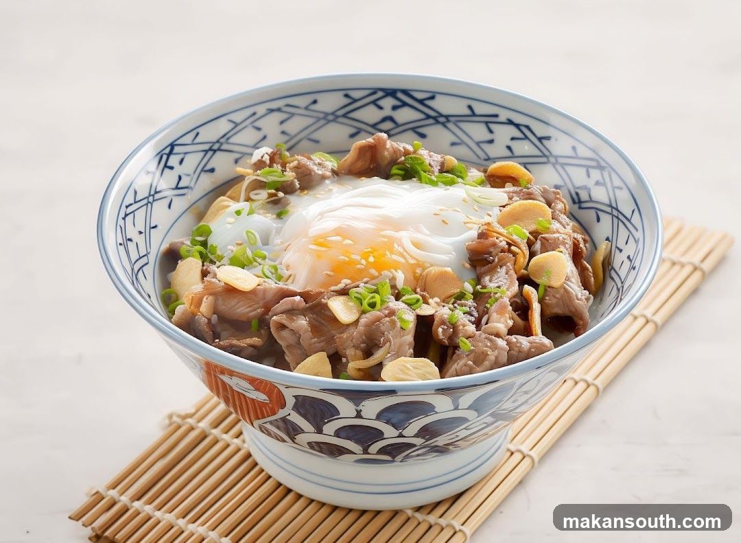 Japanese Beef Bowl with Egg