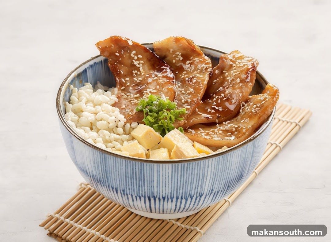 Sesame Tofu Bowl with Rice and Greens