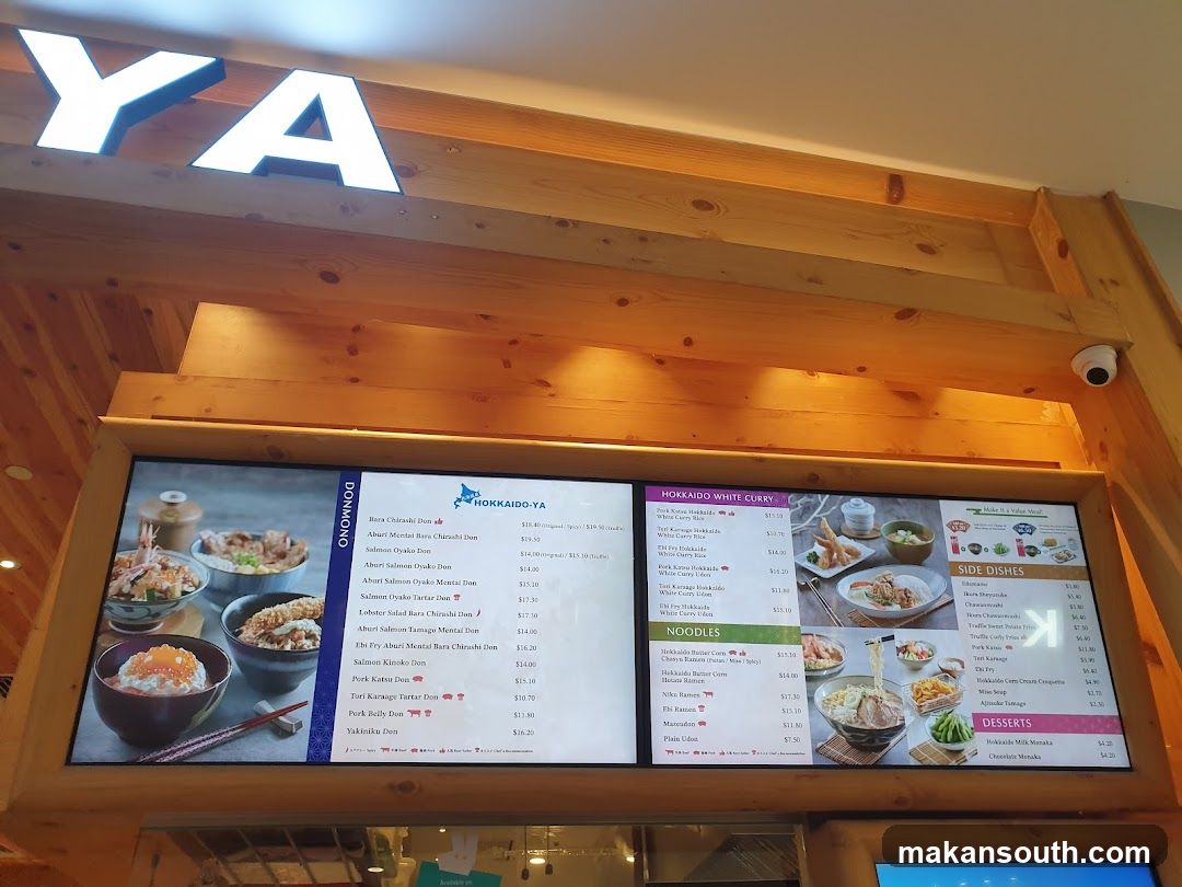 Hokkaido-Ya Menu Board