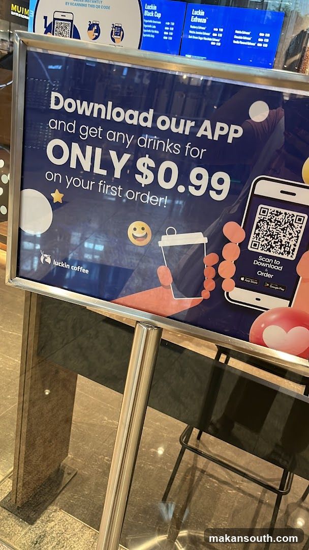 Luckin Coffee App Promotion Sign