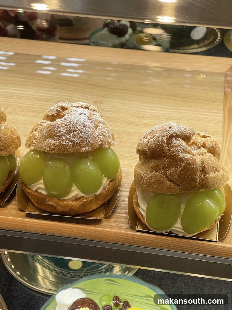 Grape Cream Puffs Display