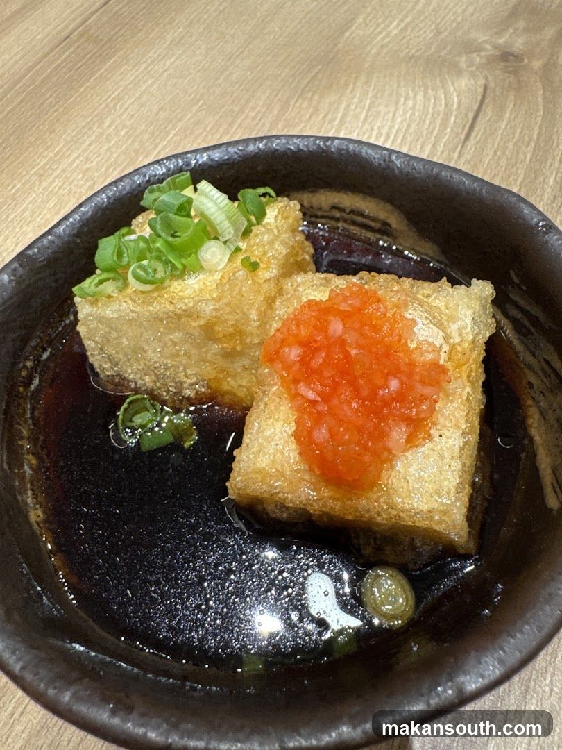 Fried Tofu with Roe and Scallions