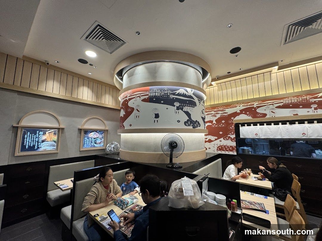 Restaurant Interior with Decorative Column