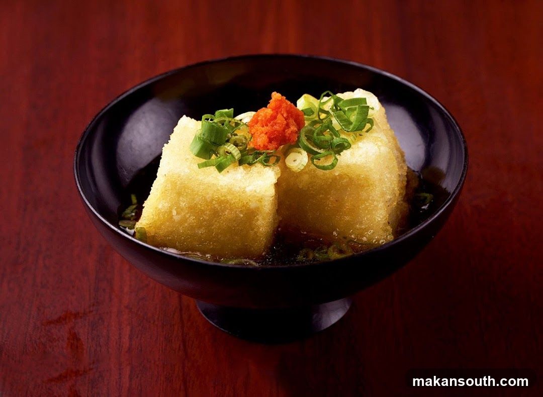 Fried Tofu with Scallions and Roe