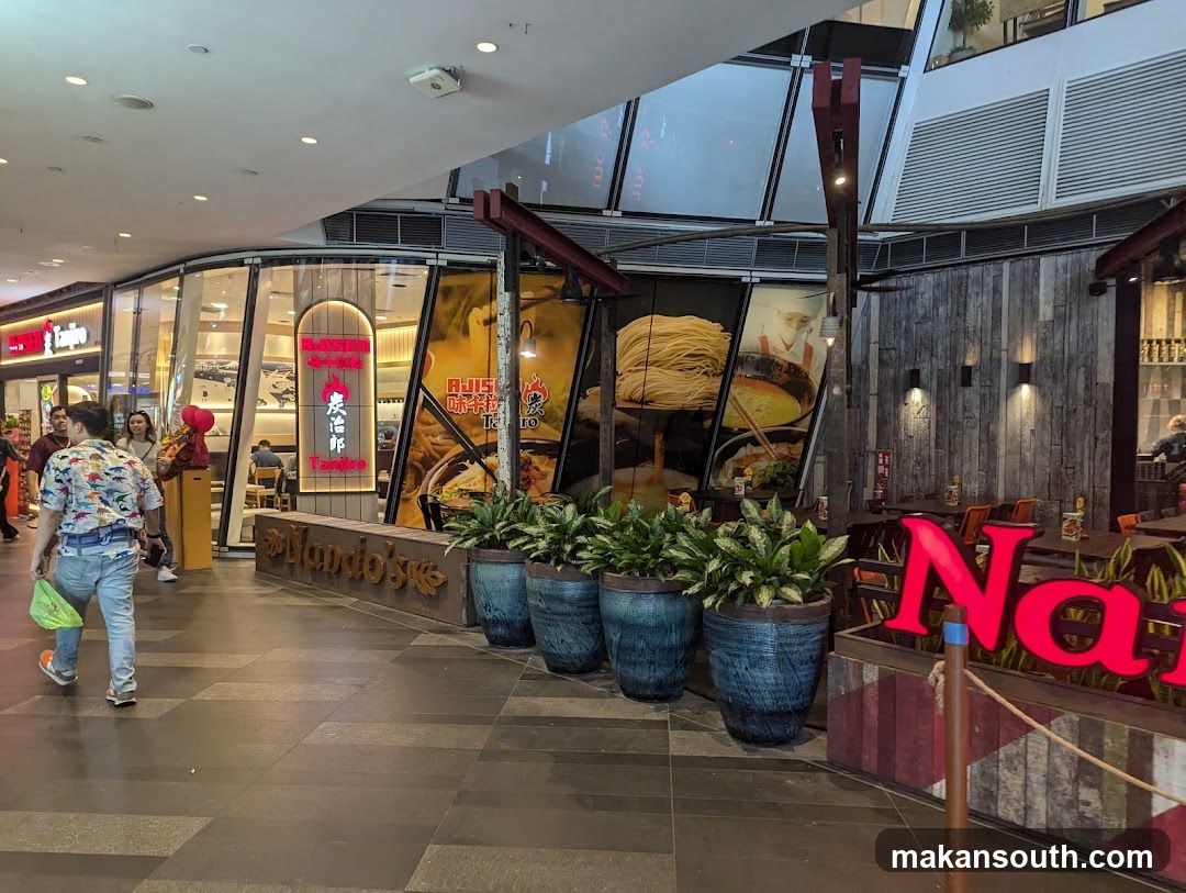 Restaurant Interior View with Signage