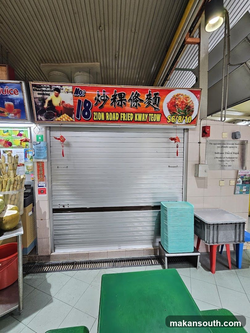 Closed Food Stall Interior View