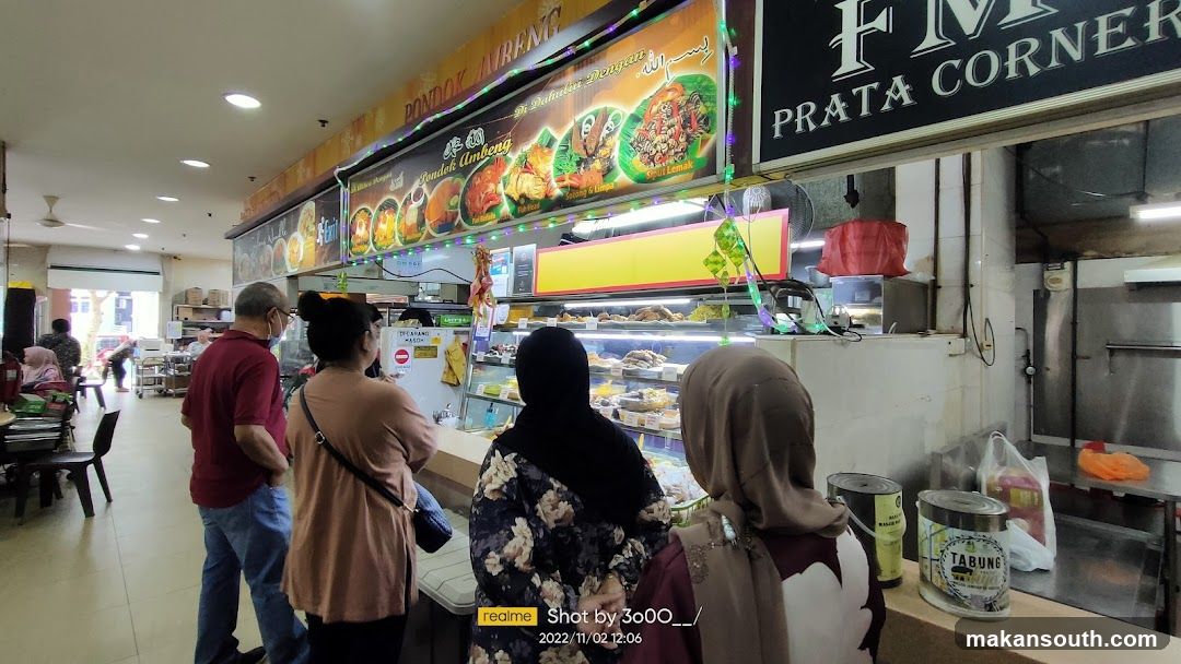 Food Stall Interior with Customers