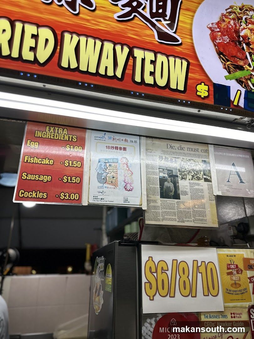 Hawker Stall Signage and Menu Display