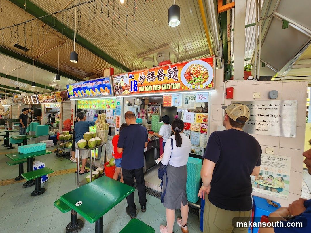Food Stall Interior with Customers