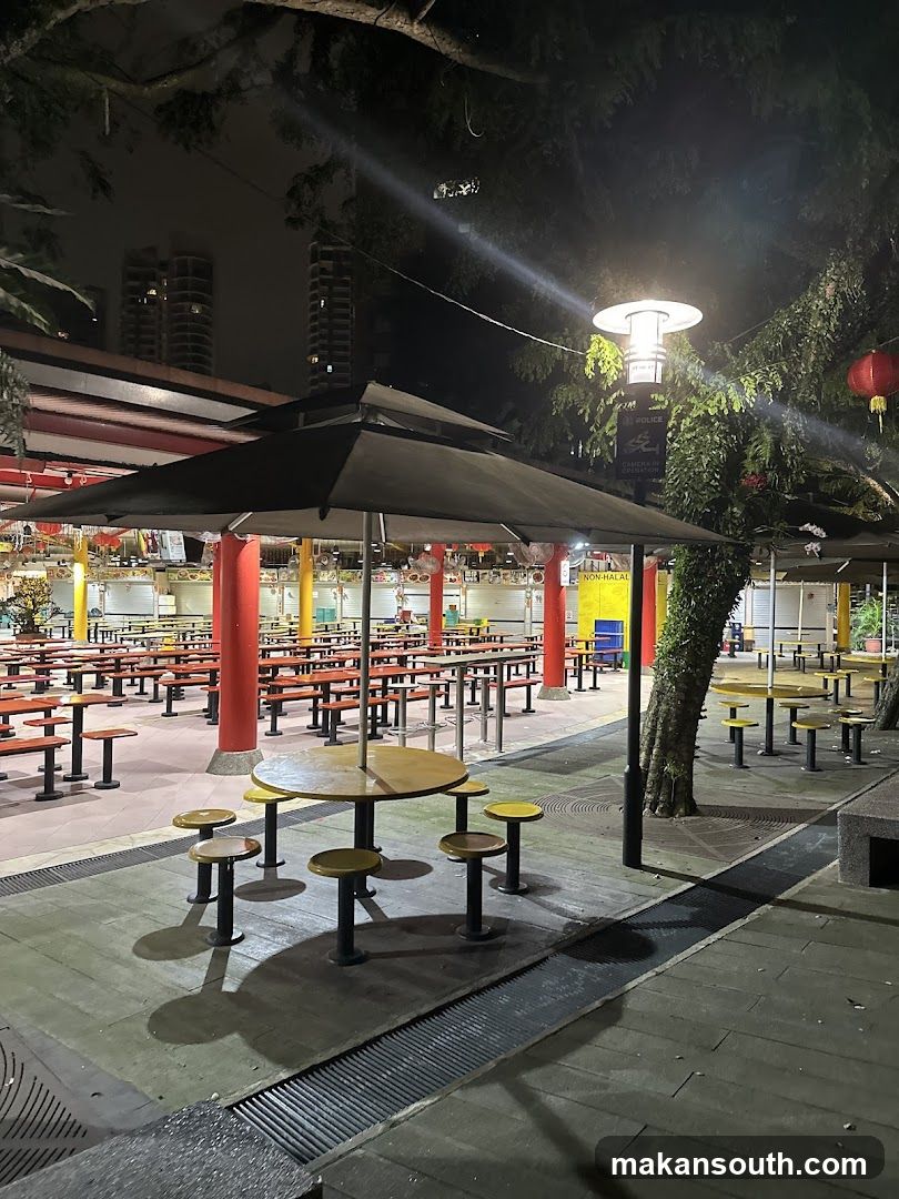 Outdoor Night Market Food Court