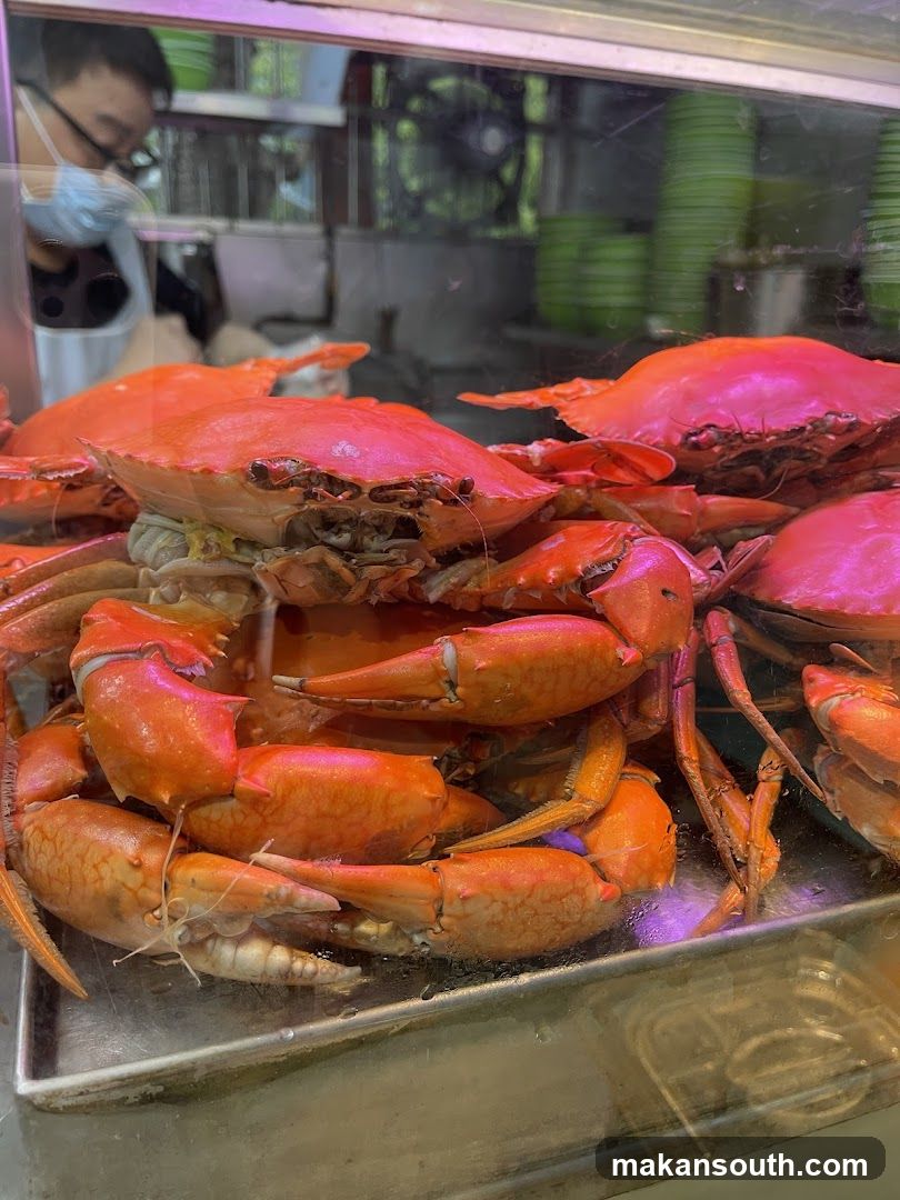Cooked Crabs Display