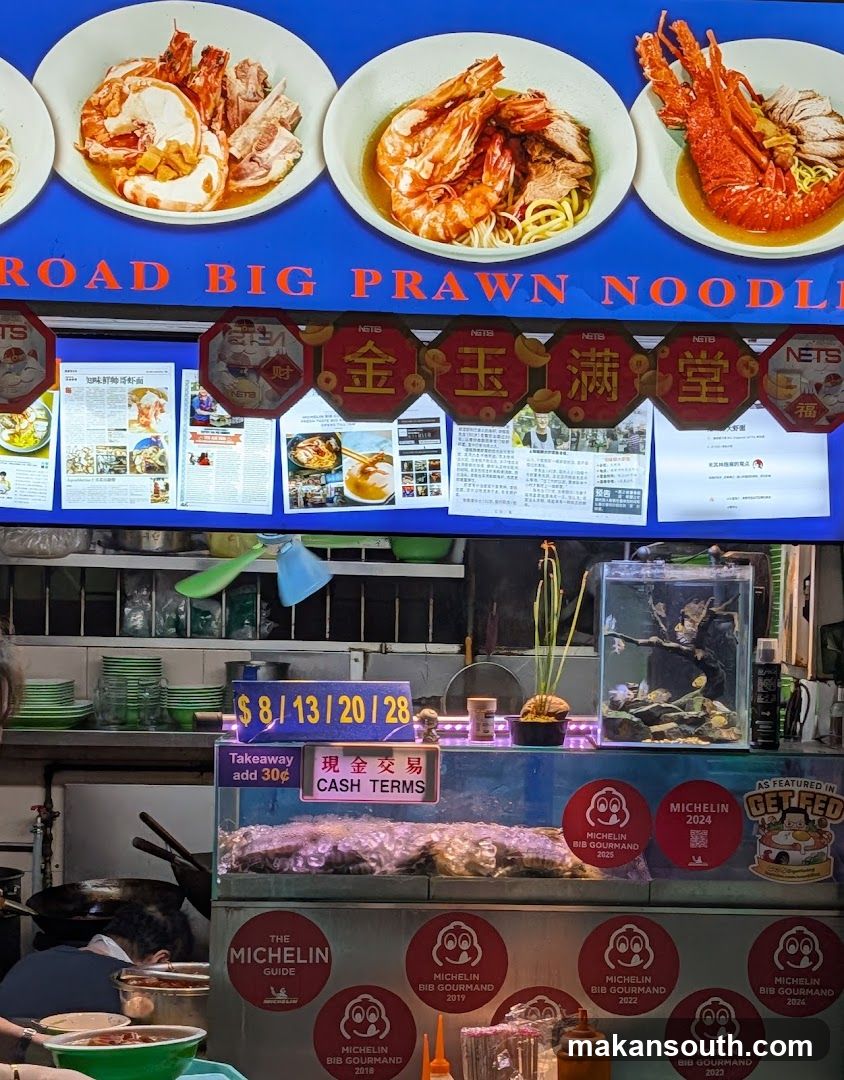 Food Stall Interior with Menu Board and Decorations