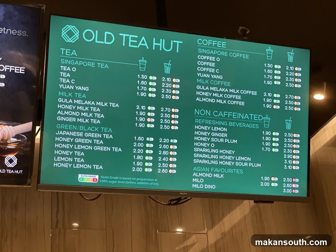 Old Tea Hut Menu Board