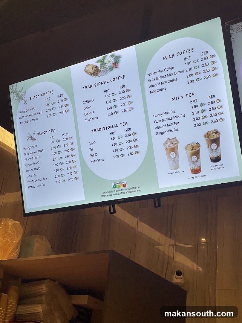 Coffee and Tea Menu Board