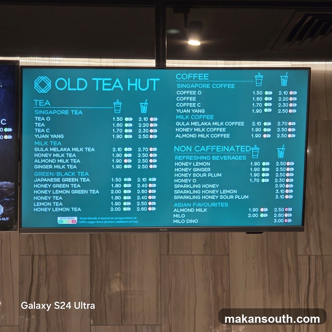 Old Tea Hut Menu Board