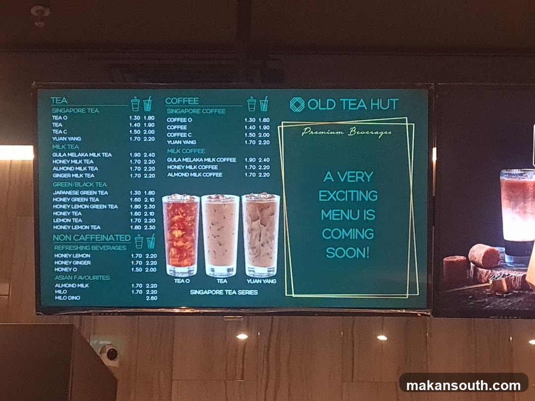 Old Tea Hut Menu Board