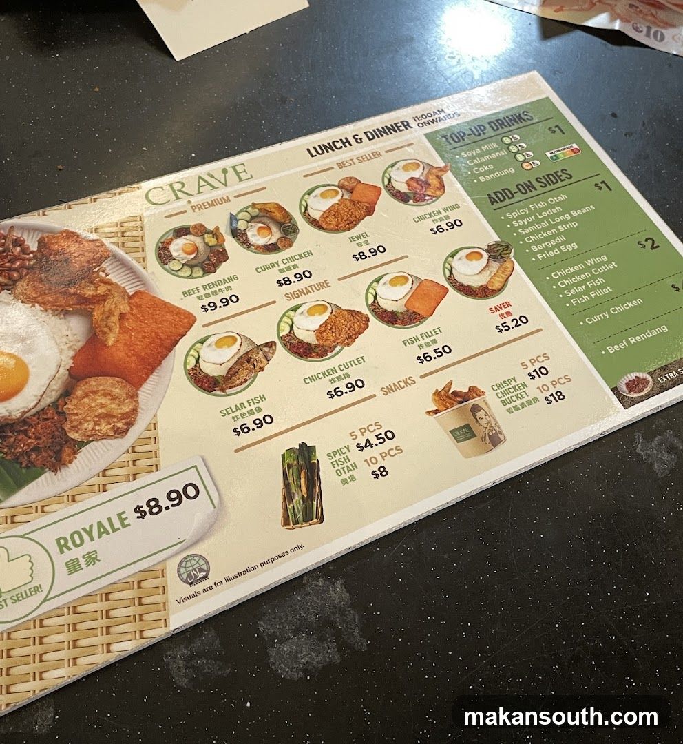 Crave Premium Menu