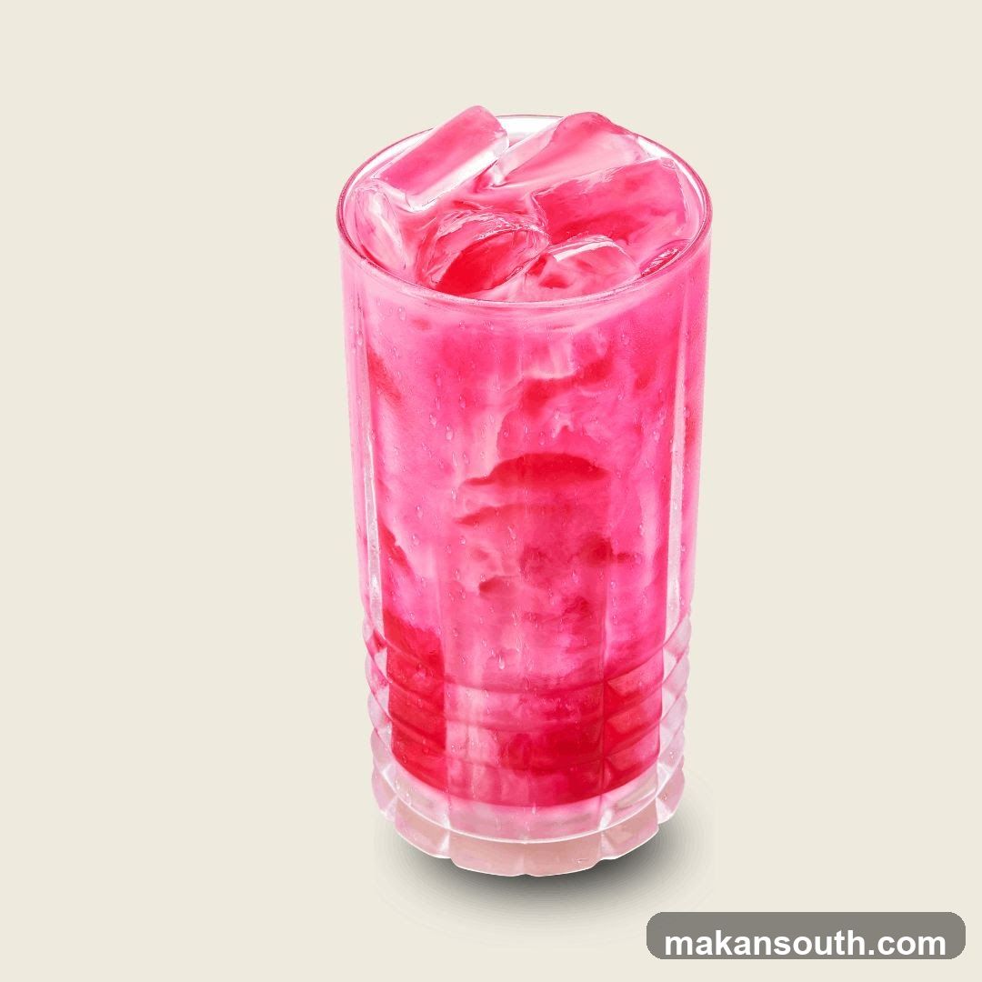 Pink Iced Drink in Glass