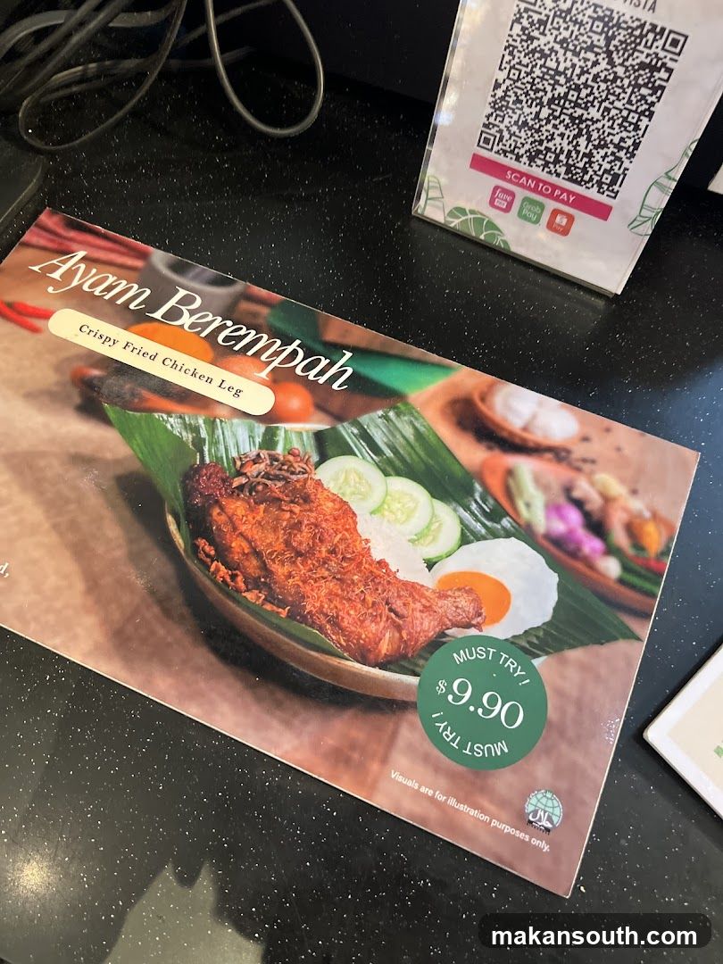 Ayam Berempah Menu Card