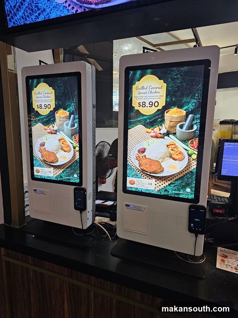 Digital Menu Displays at Food Stall
