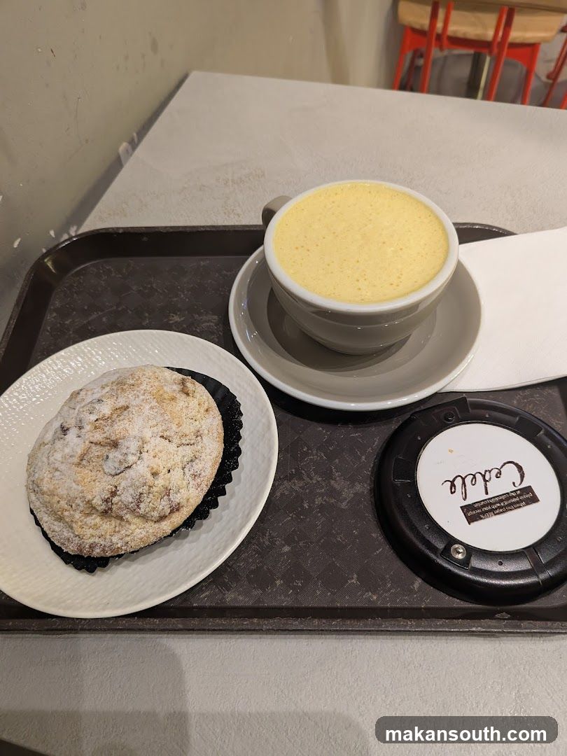 Coffee and Pastry on Tray