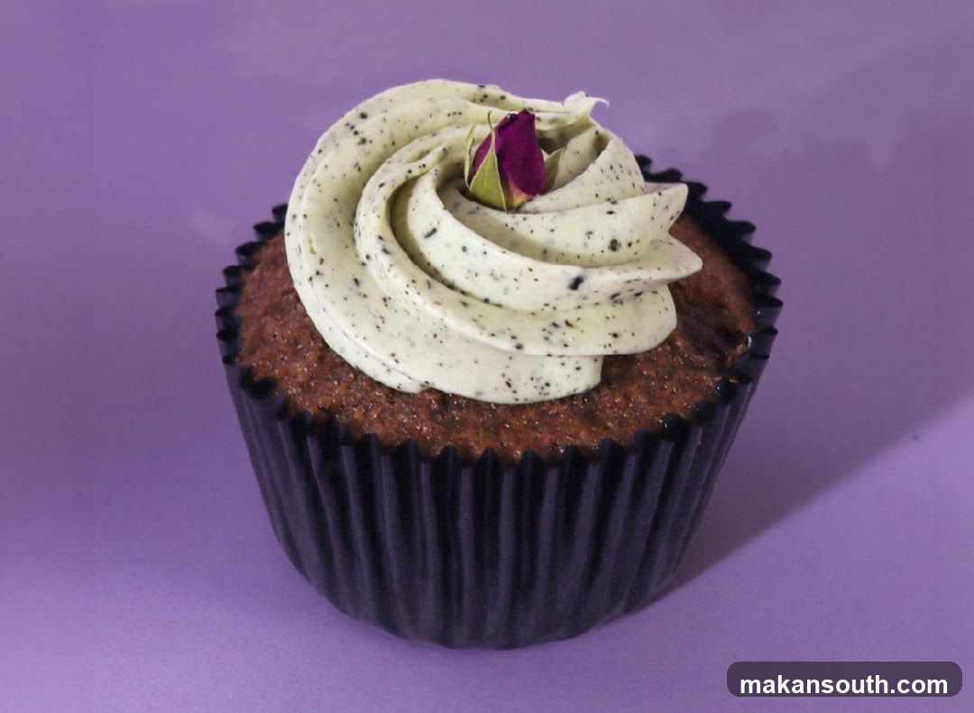 Cupcake with Rose Decoration