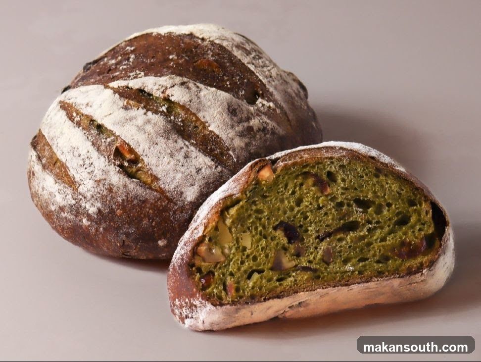 Green Bread with Nuts