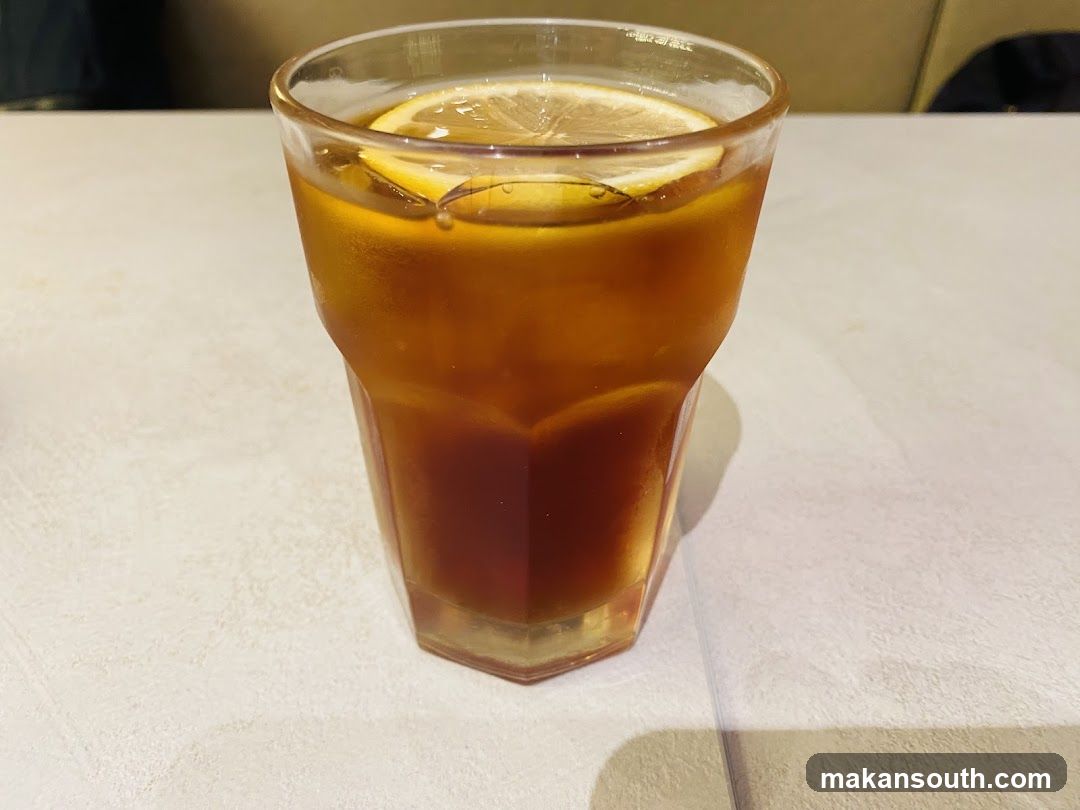 Iced Coffee with Lemon Slice
