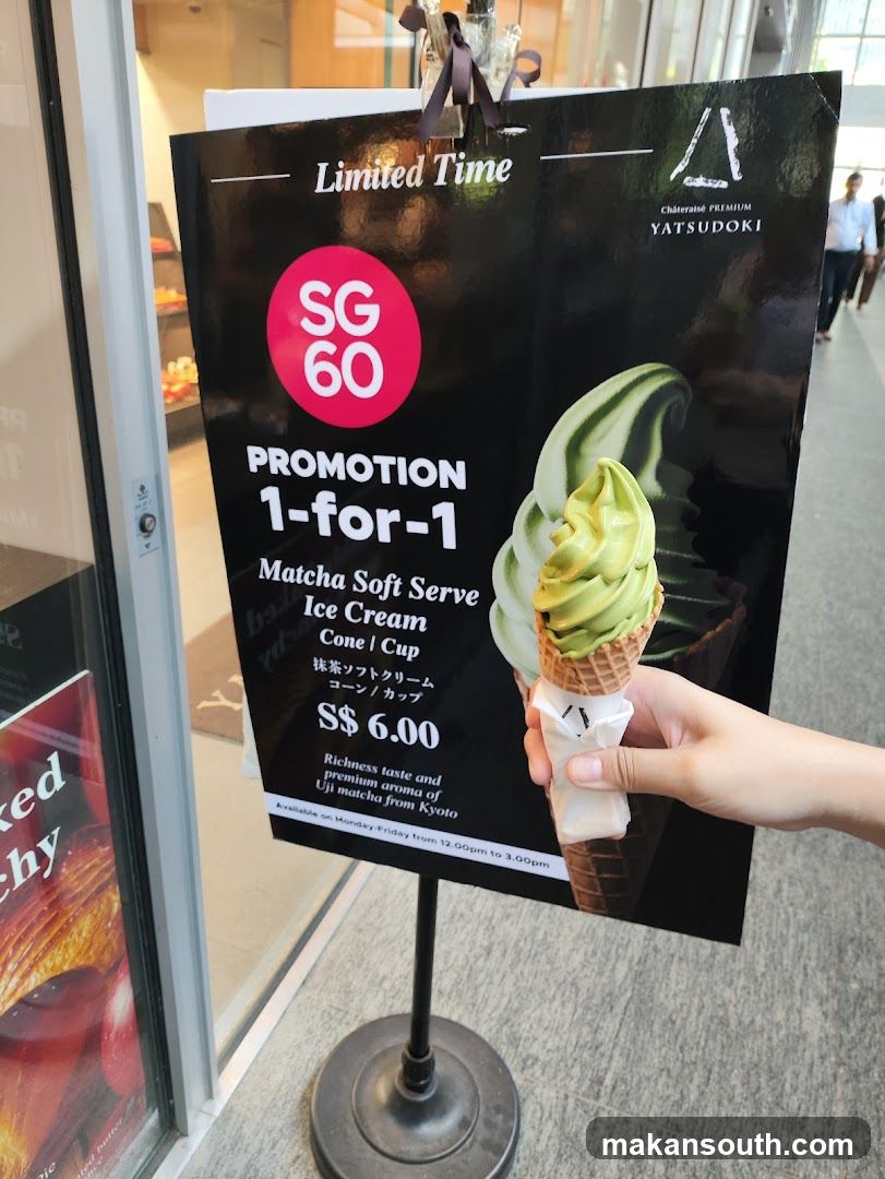 Matcha Soft Serve Promotion Sign