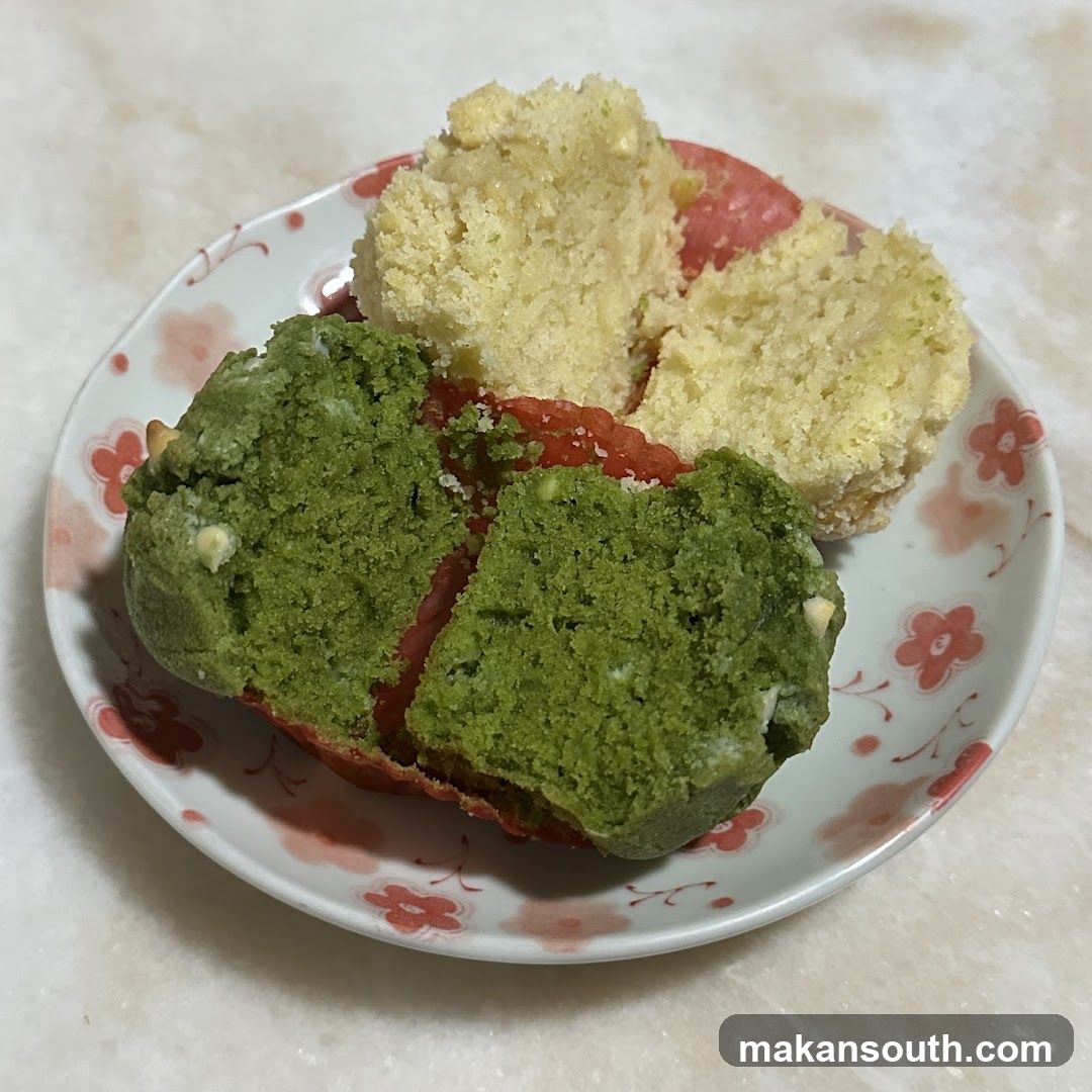 Matcha and Vanilla Cake Slices