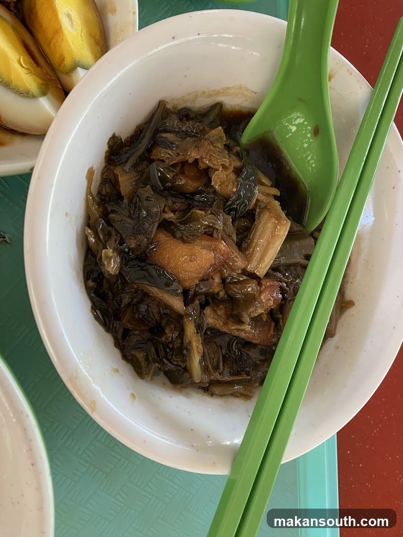 Bowl of Pickled Vegetables with Meat