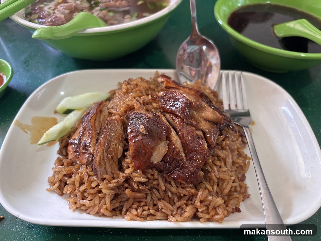 Roast Chicken Rice with Side Dishes