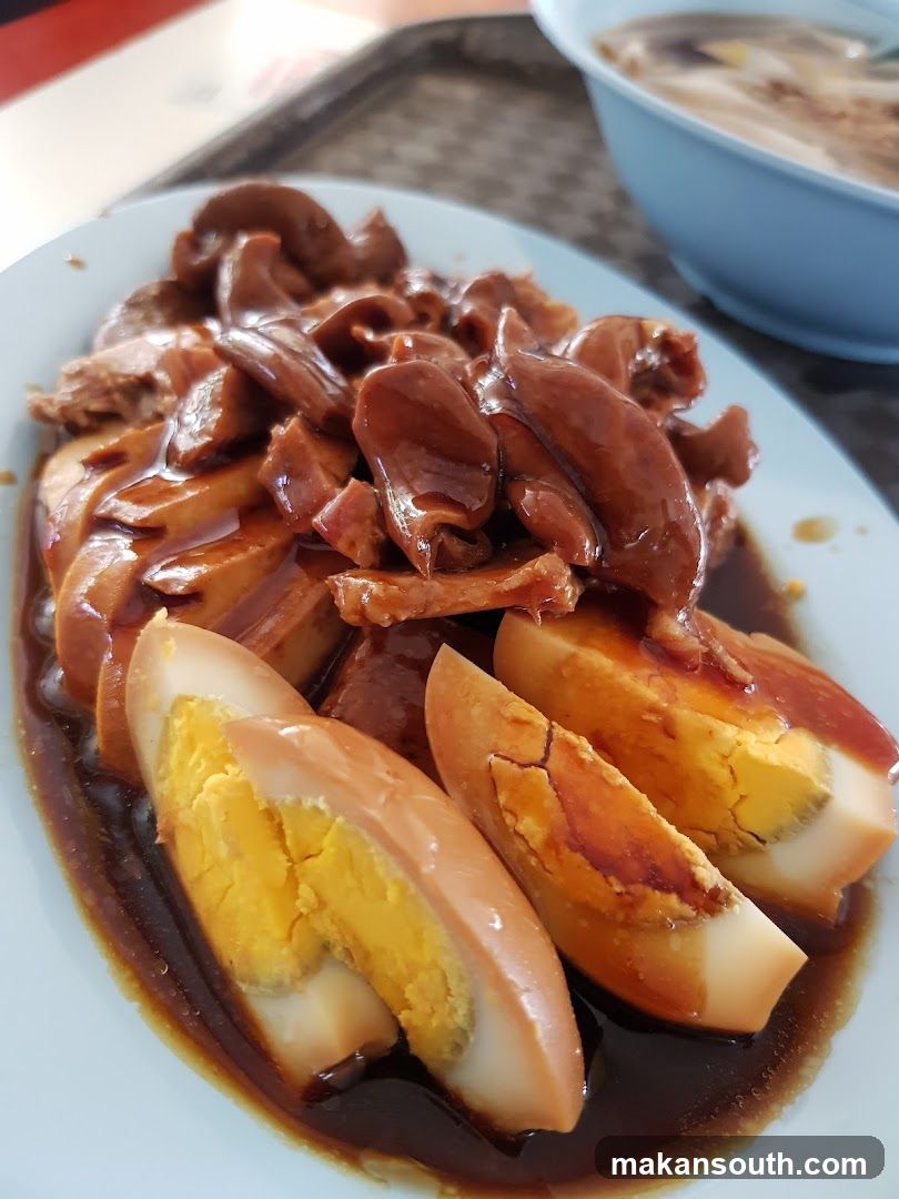 Soy Sauce Offal and Boiled Eggs Dish