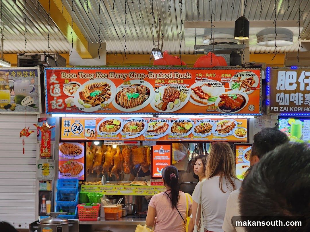 Food Stall Interior with Menu Board