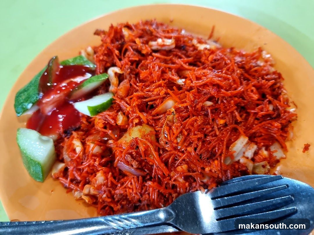 Spicy Fried Noodles with Cucumber Salad