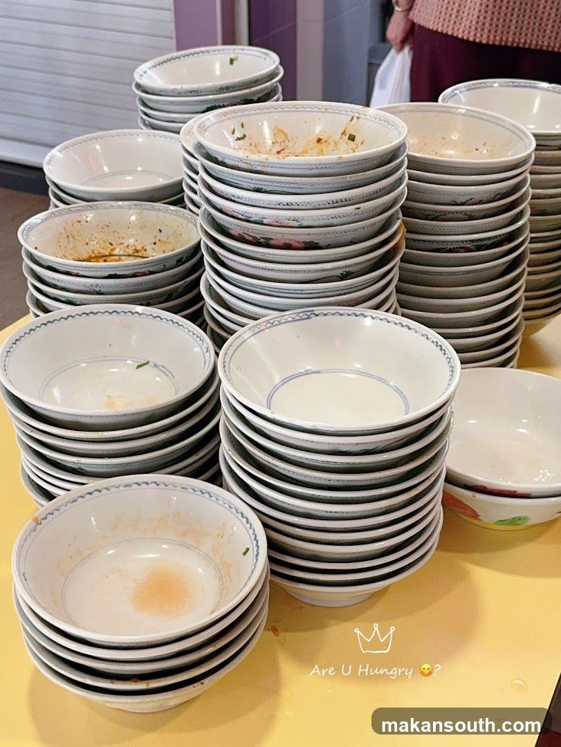 Stacks of Used Bowls
