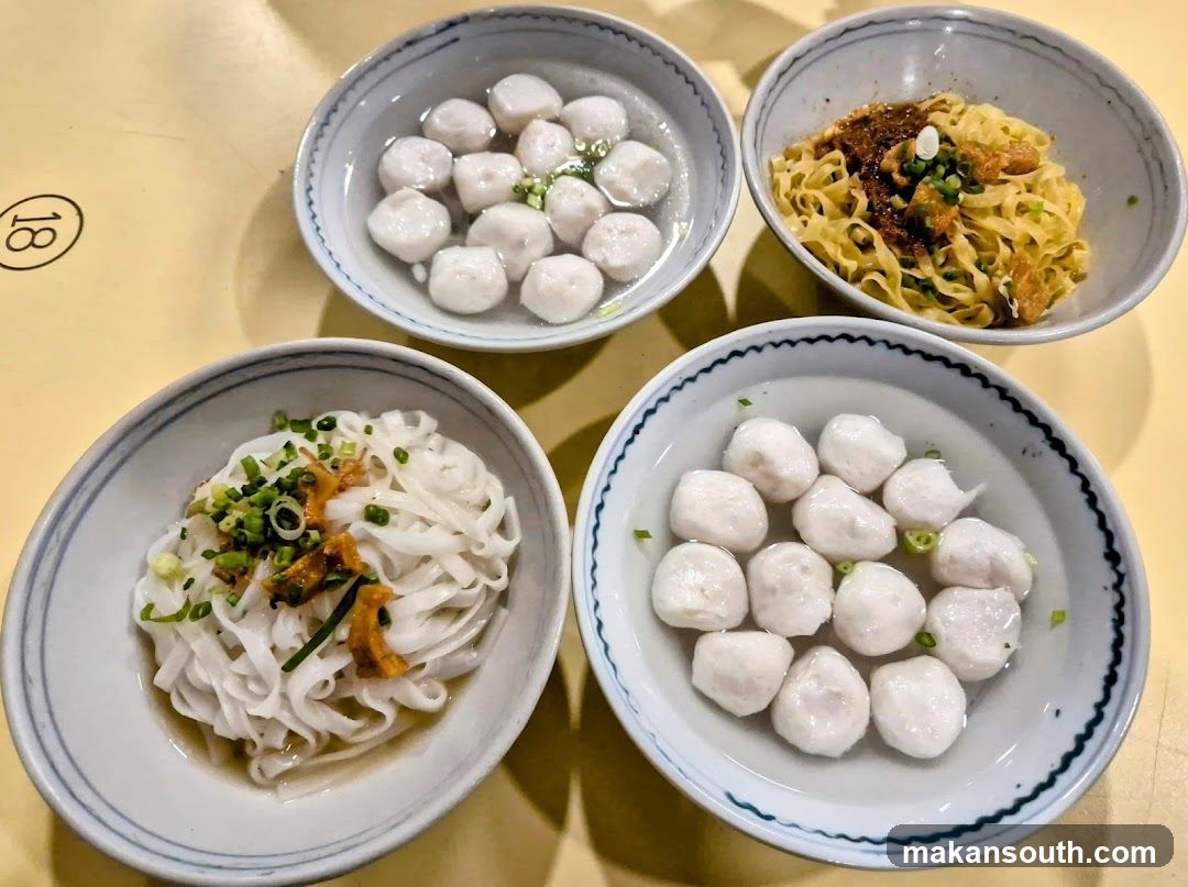 Bowl of Fish Balls and Noodles