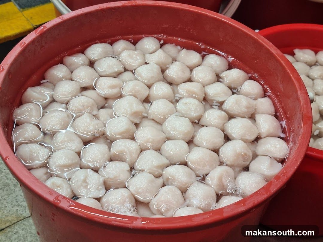 Fish Balls in Red Bucket