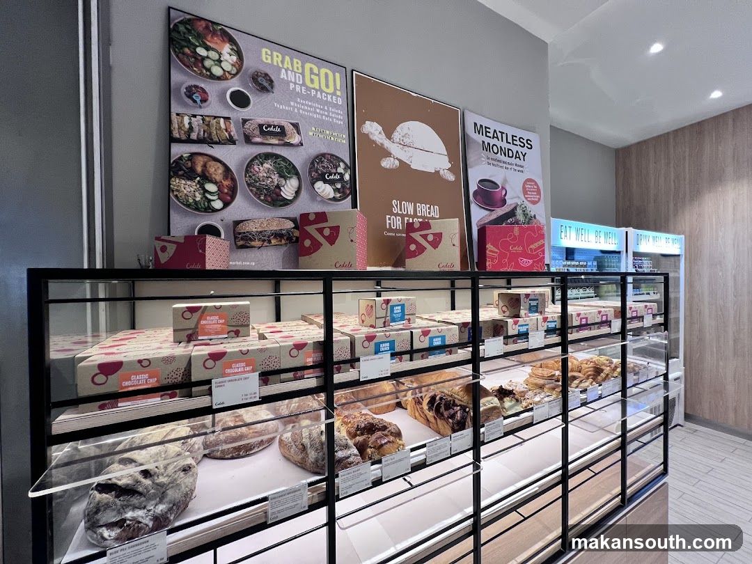 Bakery Display Case with Posters