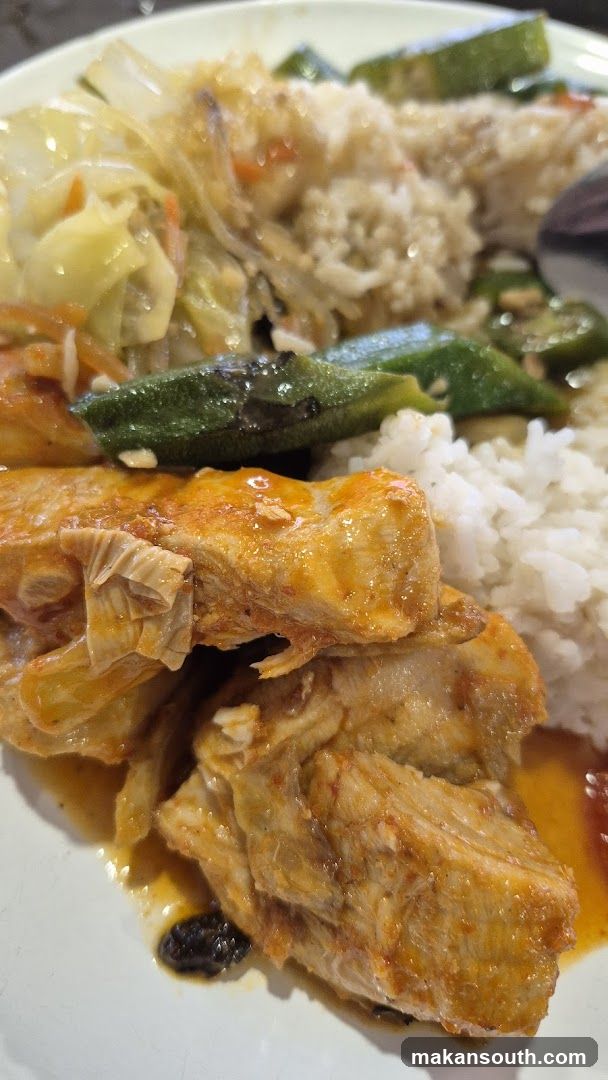 Plate of Chicken with Rice and Vegetables