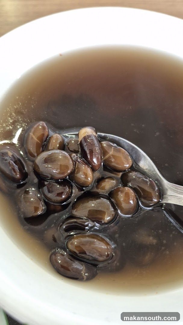 Bowl of Black Bean Soup with Spoon
