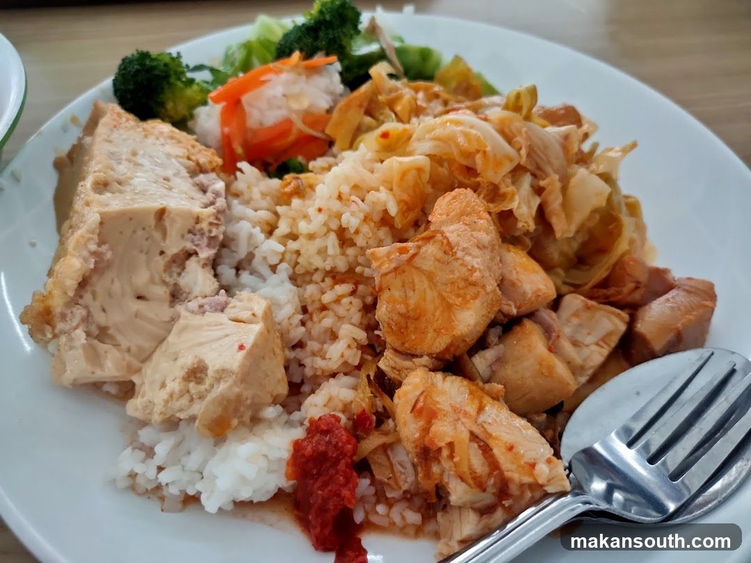 Rice Plate with Tofu and Chicken