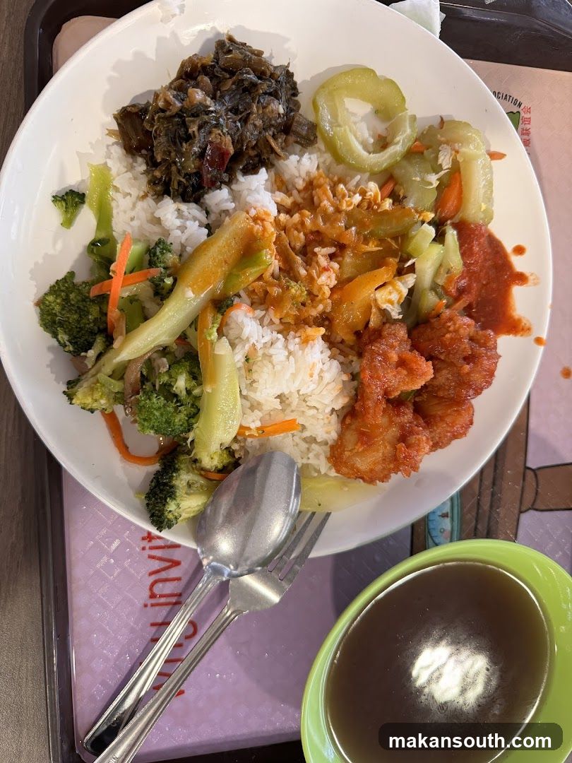 Rice Bowl with Side Dishes and Soup