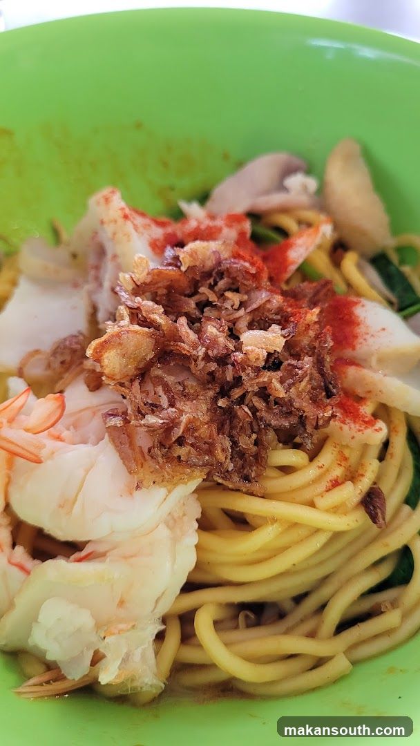 Noodle Dish with Shrimp and Toppings