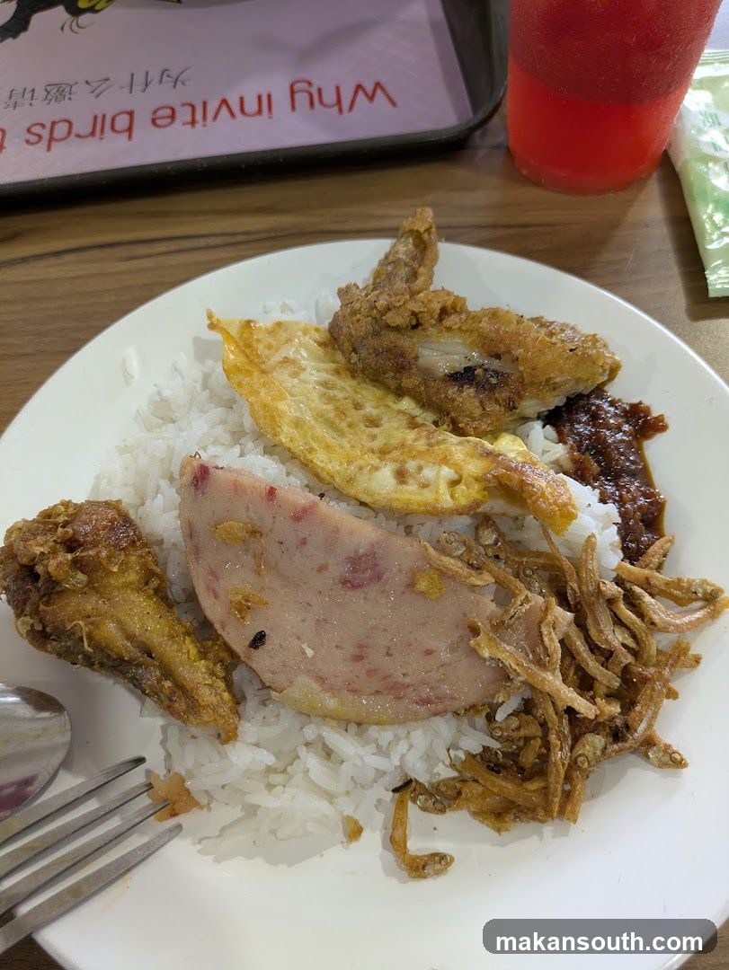 Fried Chicken and Rice Plate