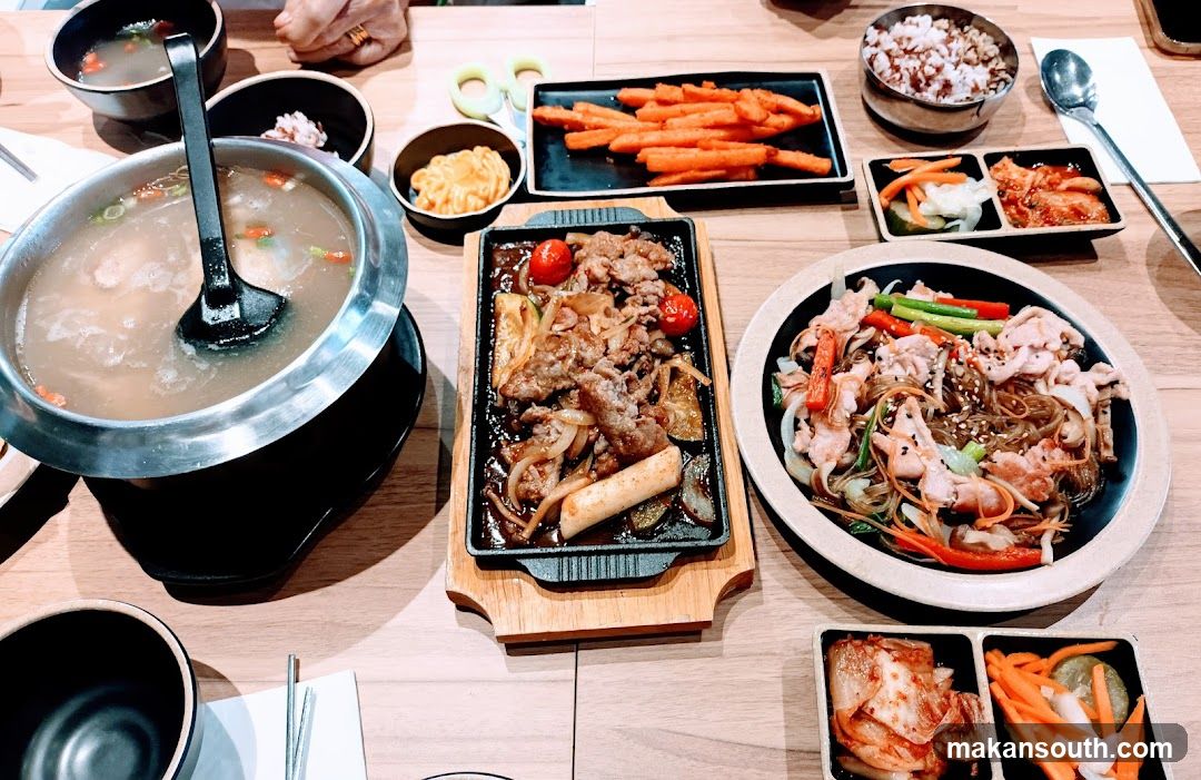 Korean Hot Pot Meal Spread