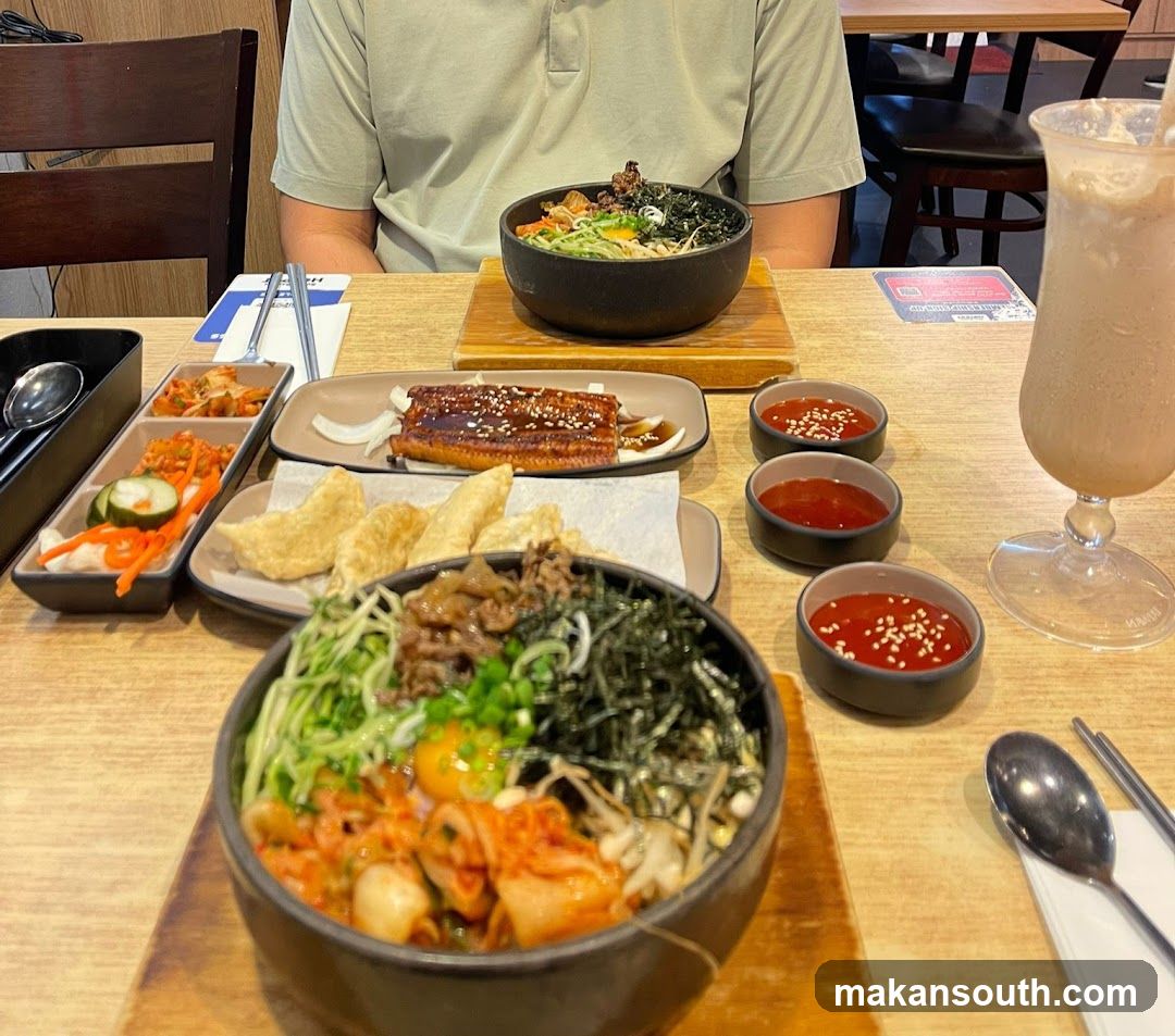 Korean-style meal spread