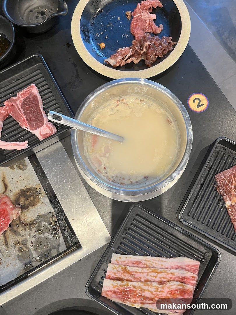 Table Setting at Korean BBQ Restaurant